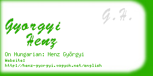 gyorgyi henz business card